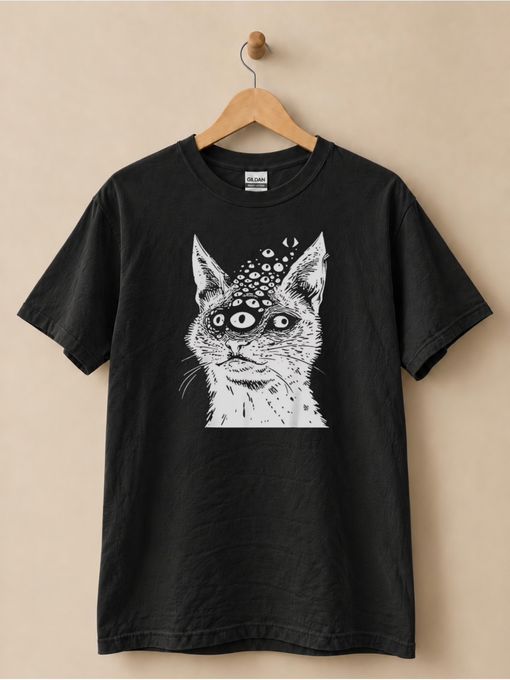 Weirdcore Cat Unisex T-shirt Horror Goth Cat Tee